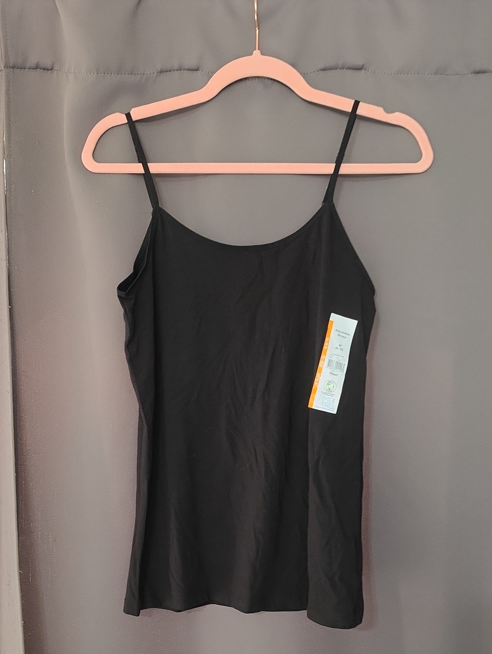 Time and Tru Black Spaghetti Strap Camisole